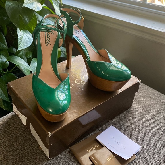 Classic Green Gucci Pumps High Heels - Picture 2 of 13
